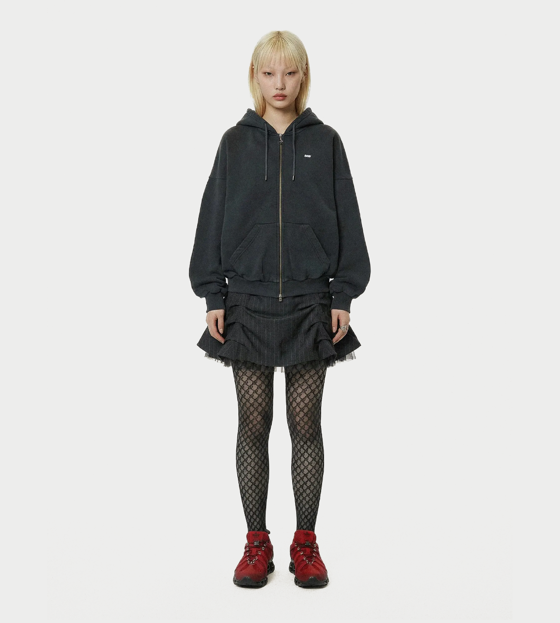 AVAVAV - Tim Shoulderless Hoodie AV-logo Blk