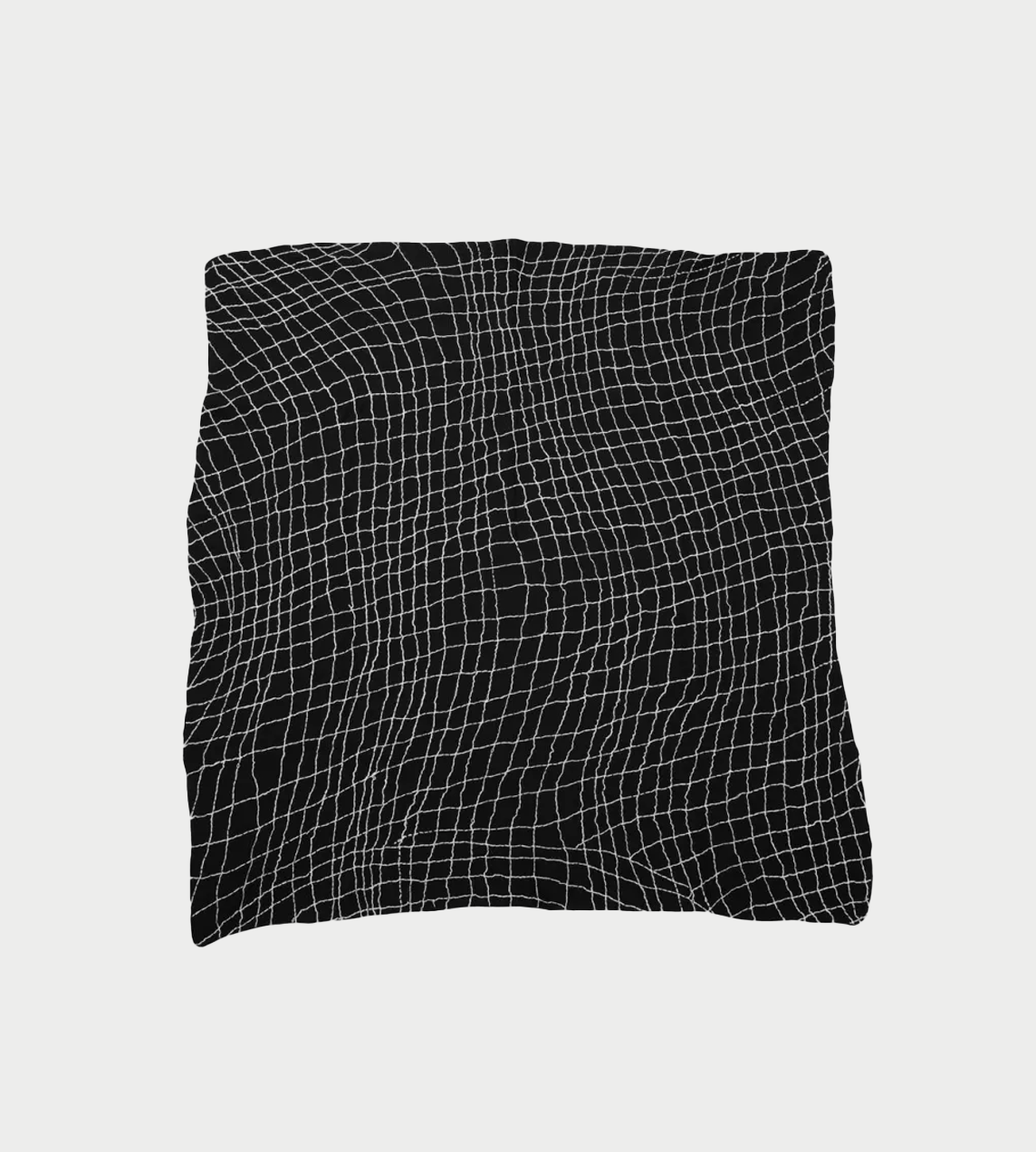 GLASS CYPRESS - Extra Large Warp Silk Scarf Blk