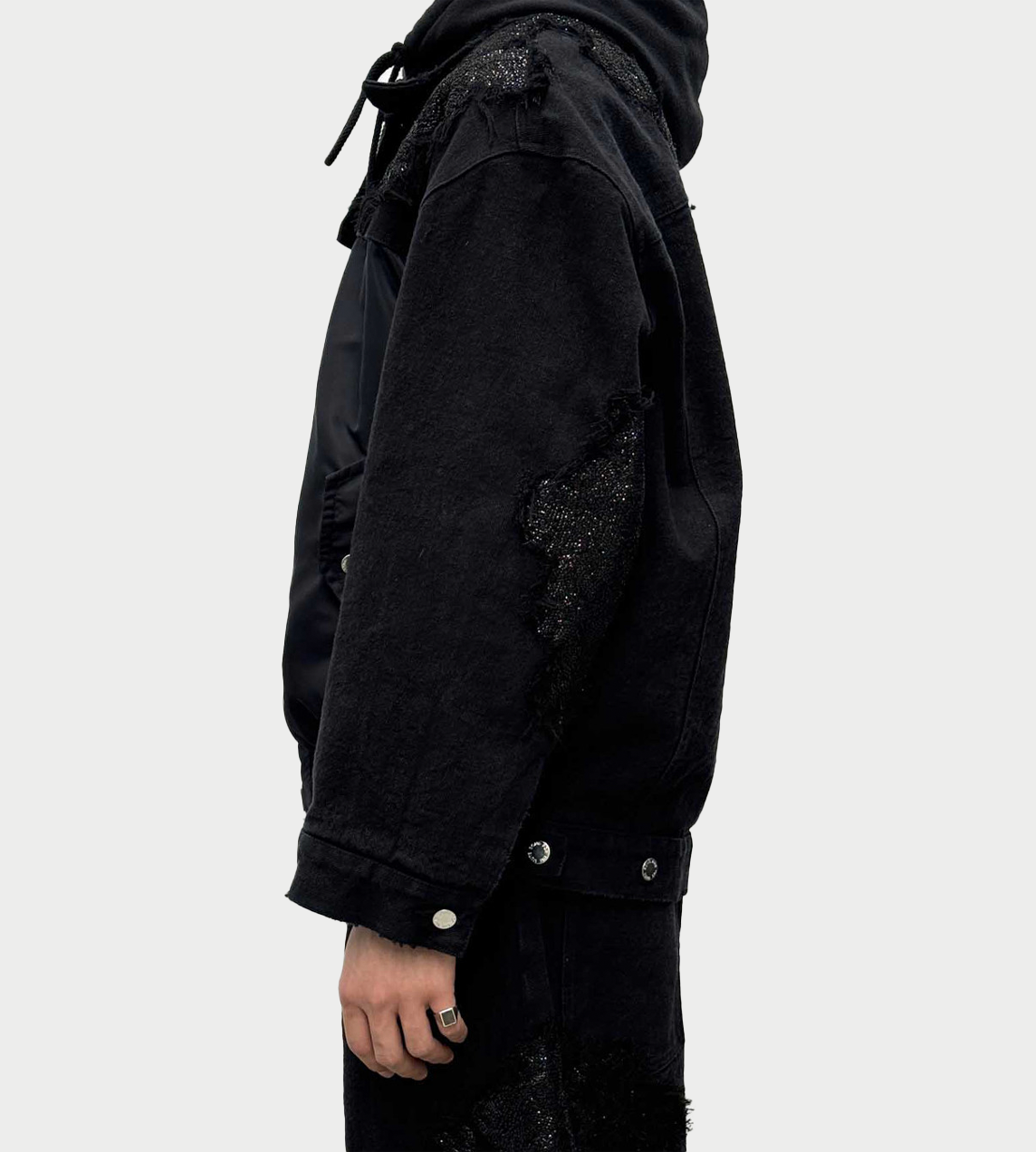 TKL Denim Padded Jacket Blk