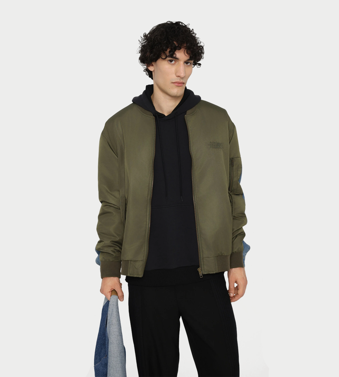 Split Light-padded Bomber Jacket
