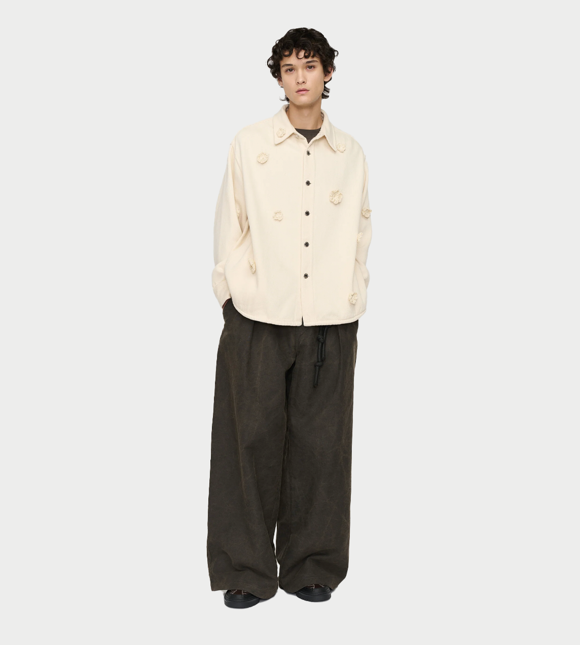 SONG FOR THE MUTE - "Daisy" Shirt Jacket Natural