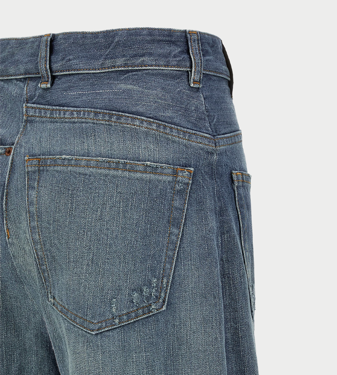 MM6 Maison Margiela - Twist Wide Leg Denim Pants
