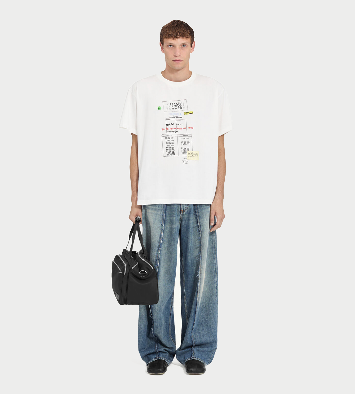 Library Stamp T-Shirt White