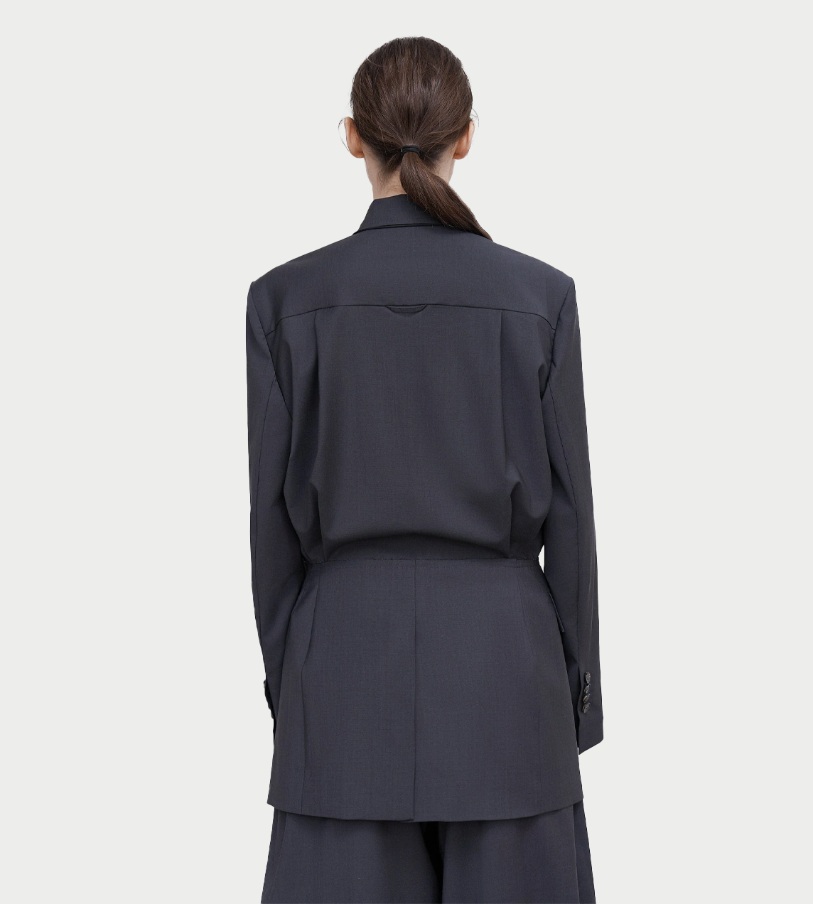 LITKOVSKA - Blouse With Suiting Detail Grey