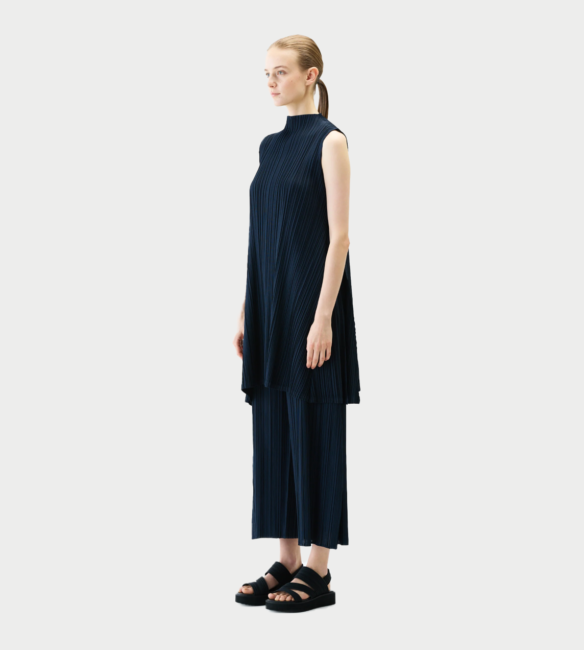 PLEATS PLEASE ISSEY MIYAKE - Mellow Pleated Dress Blue Blk