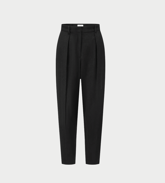 INTO THE EAST - Textured Wool Skinny Pants Blk