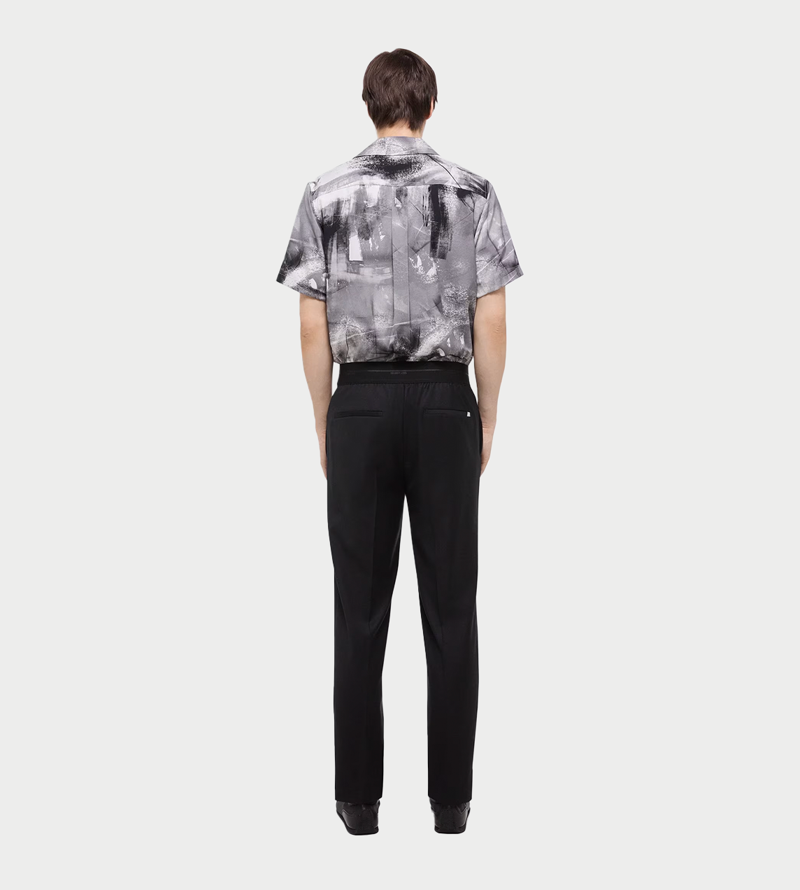 HELMUT LANG - Taper Wool Trousers Blk