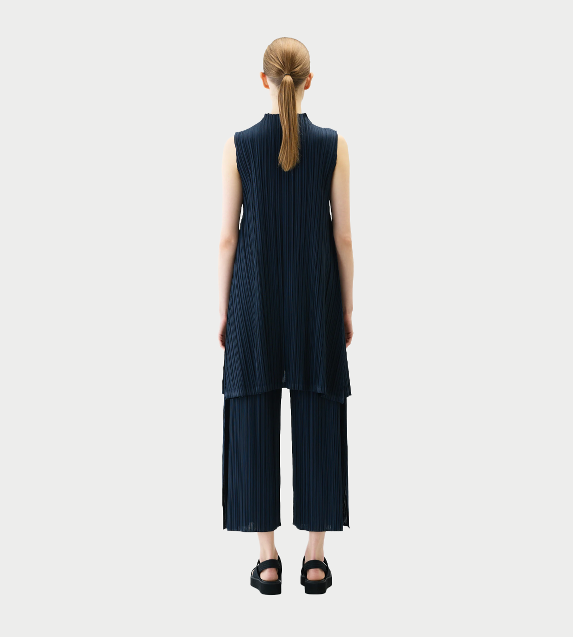 PLEATS PLEASE ISSEY MIYAKE - Mellow Pleated Dress Blue Blk