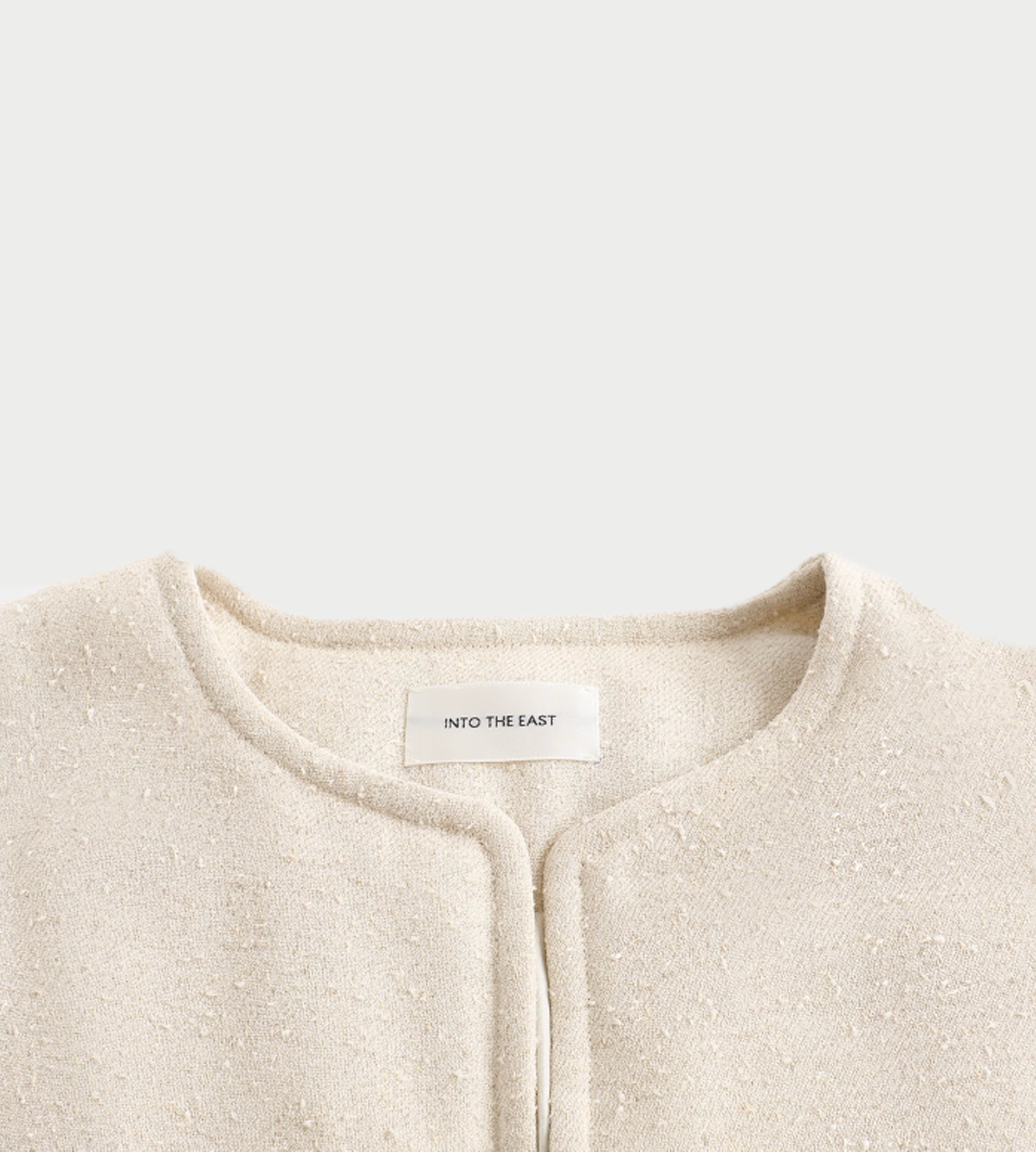 Textured Scarf Jacket Ivory