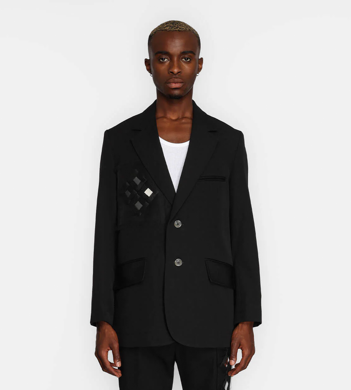 Song For The Mute - Mirror Oversized Blazer Black