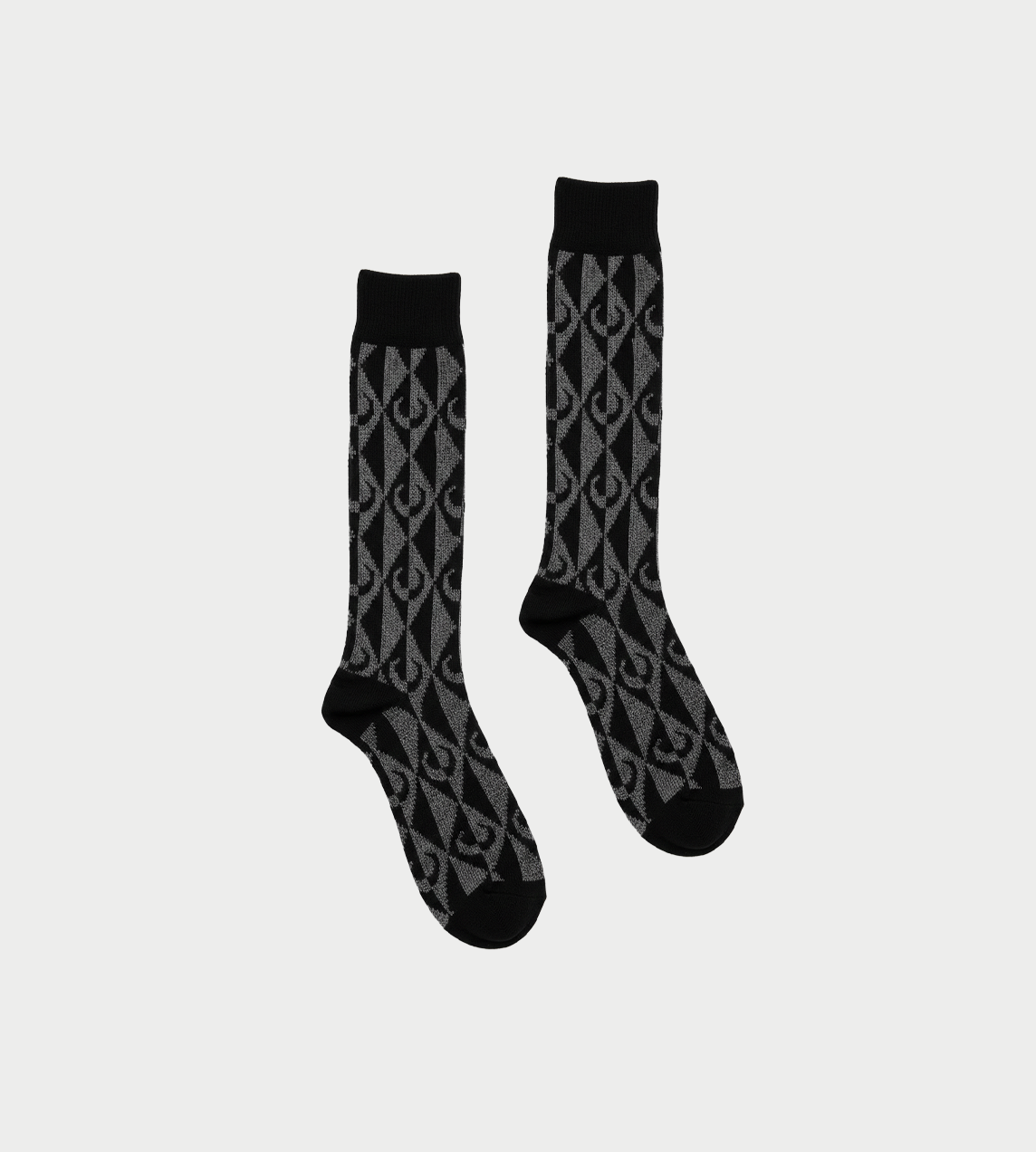 Marine Serre - Optical Jacquard High Socks Black