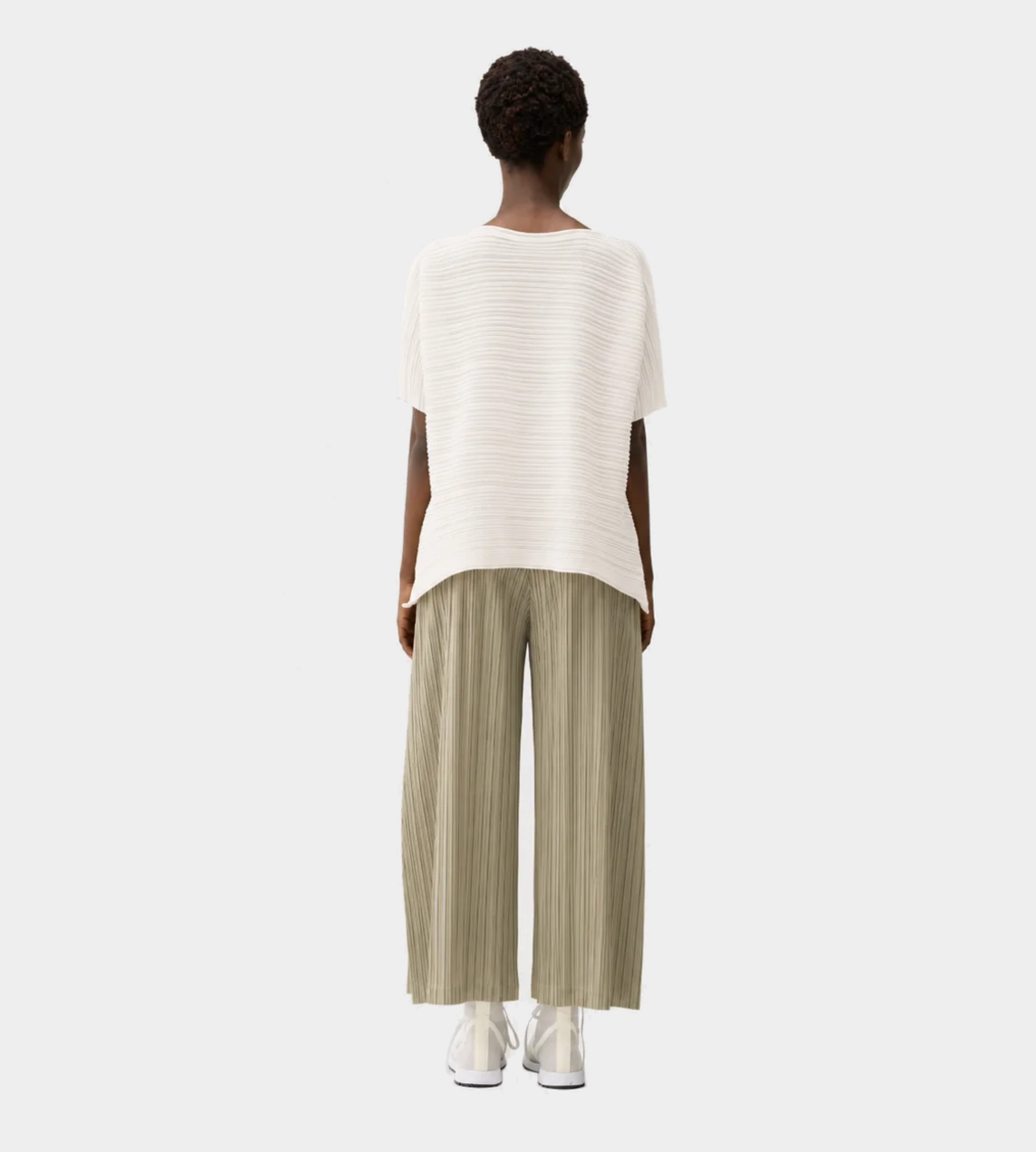 Paper Bounce Knit Top White