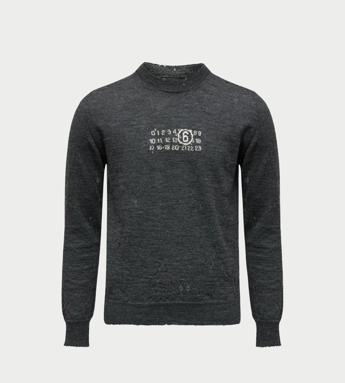 MM6 MAISON MARGIELA - Numeric Crewneck Sweater Grey