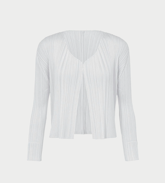 PLEATS PLEASE ISSEY MIYAKE - Basic Pleated Cardigan L.Grey