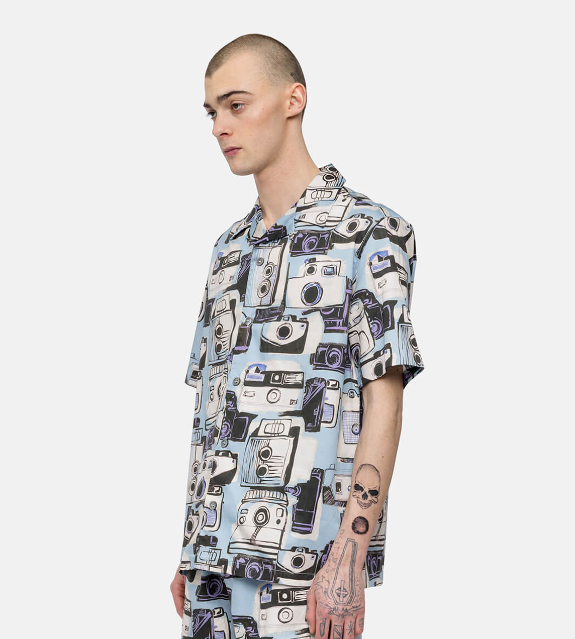 DAVI - S/S Camera Printed Shirt