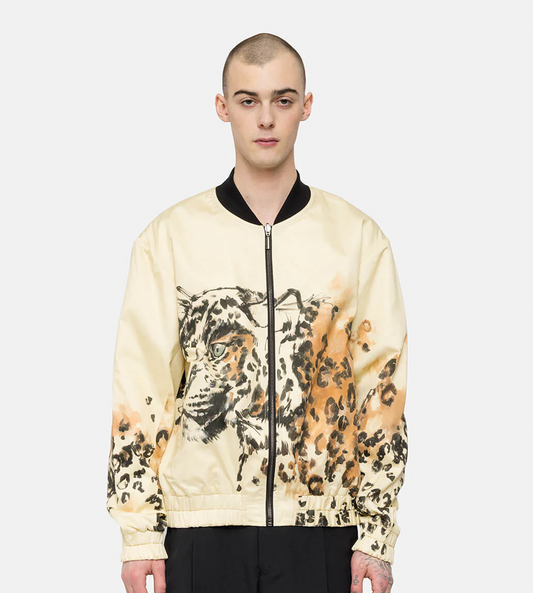 DAVI - Cheetah Print Reversible Bomber