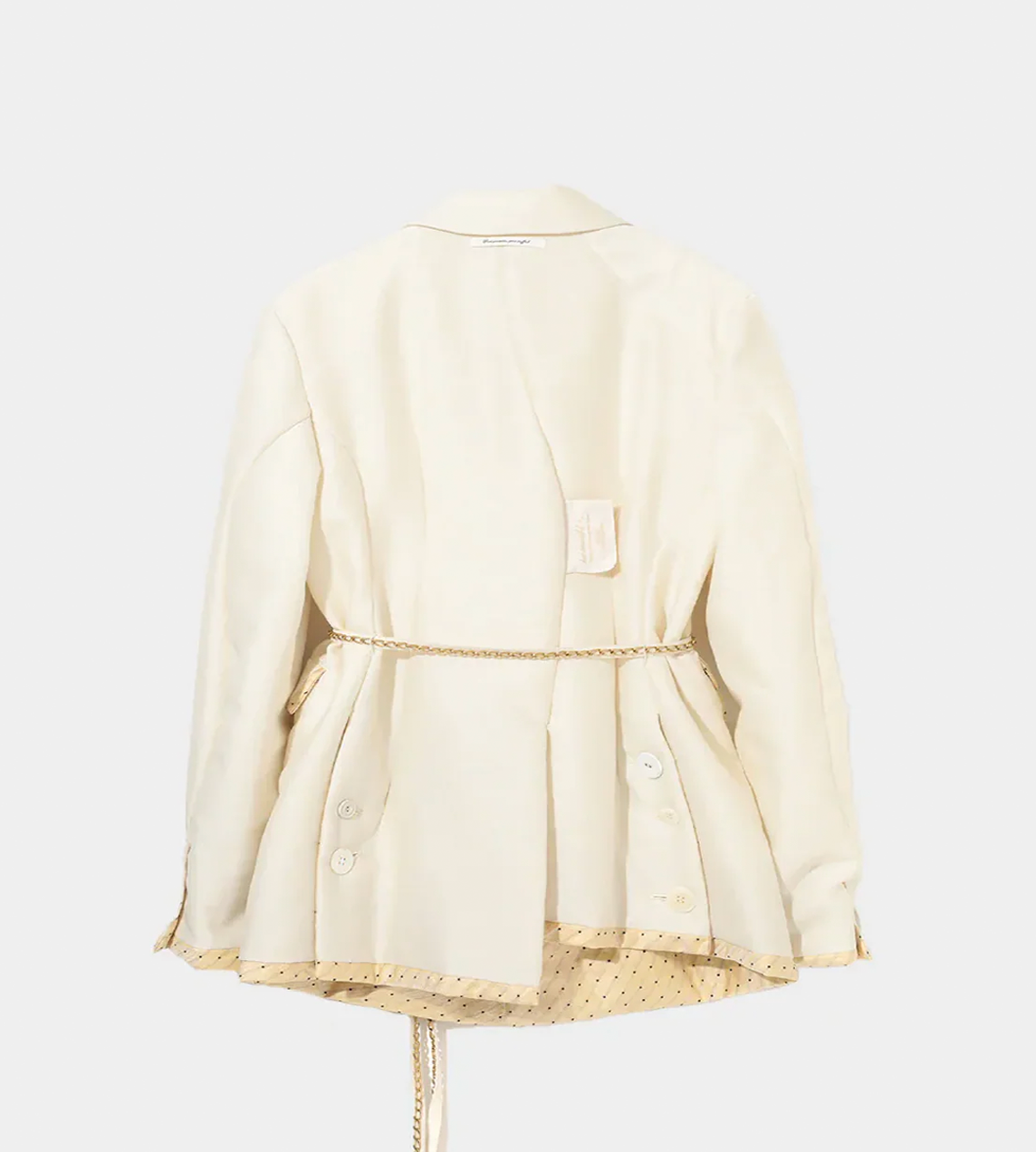 UNDERCOVER - Double Taffeta Chain Belt Jacket White