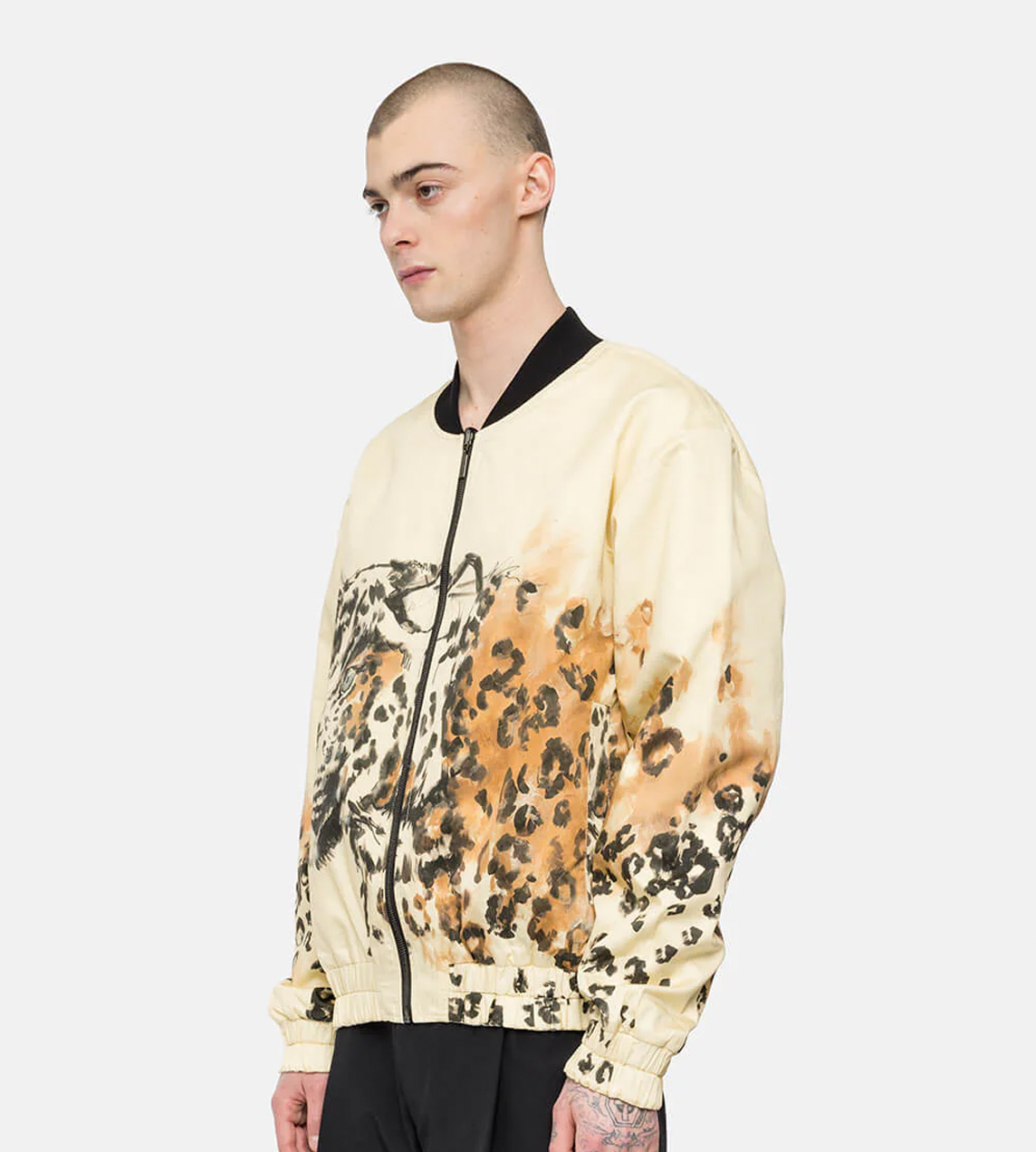 Cheetah Print Reversible Bomber