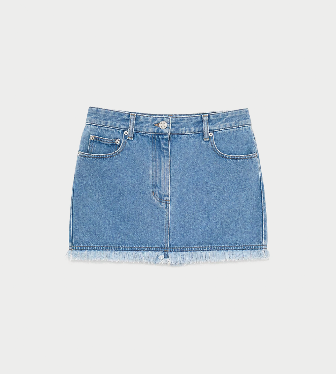 System - Raw Cut Denim Skirt