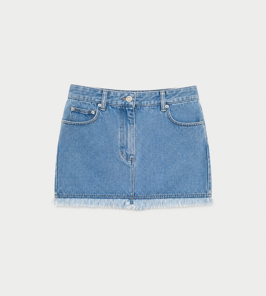 System - Raw Cut Denim Skirt