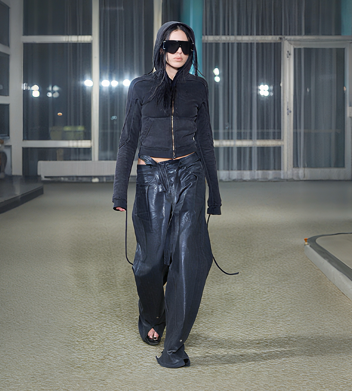 Glazed Baggy Jeans Blk