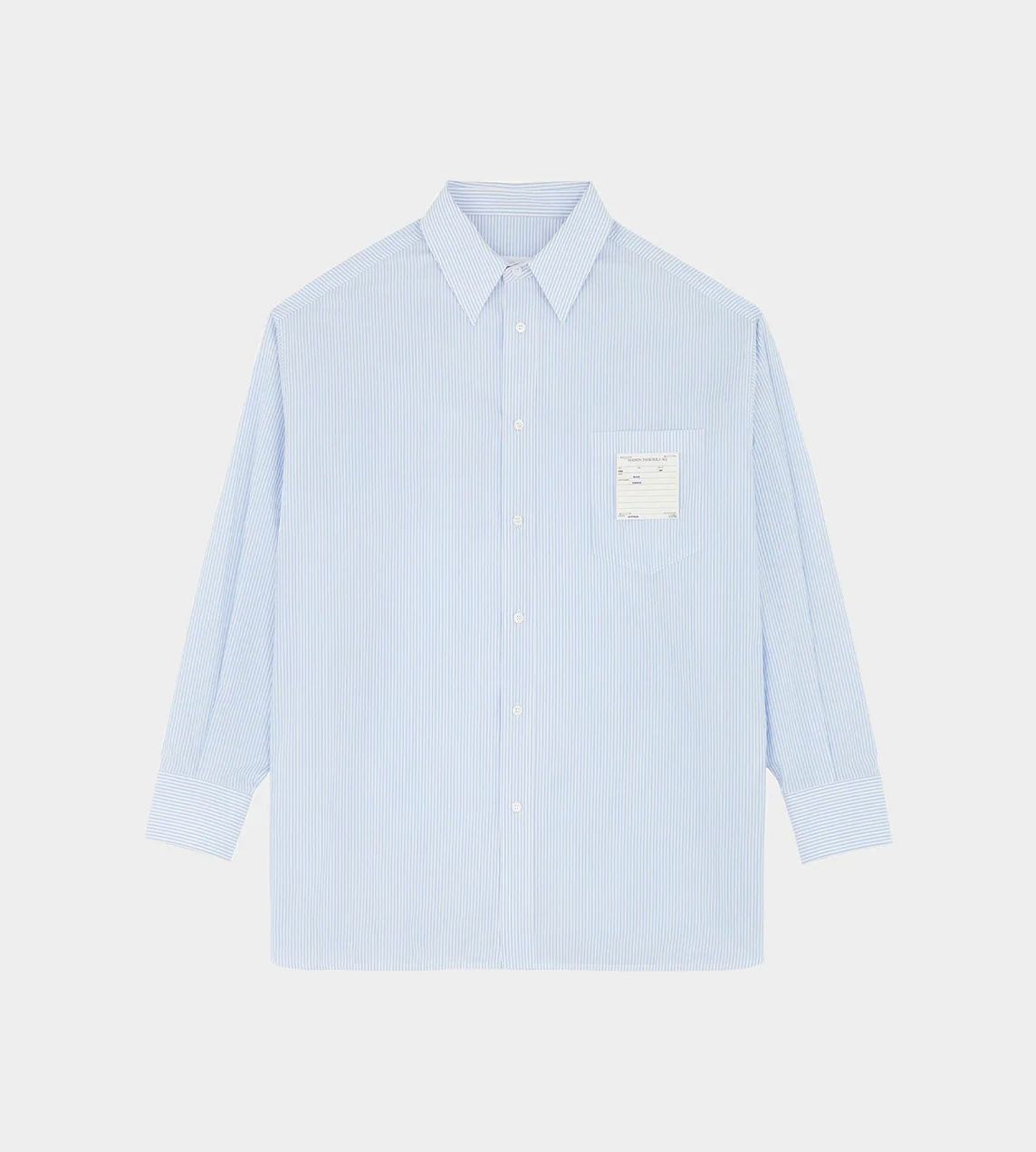 MM6 MAISON MARGIELA - Striped Poplin Shirt Blue