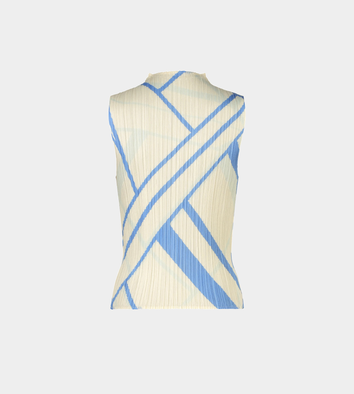 PLEATS PLEASE ISSEY MIYAKE - Fold-line Sleeveless Top White