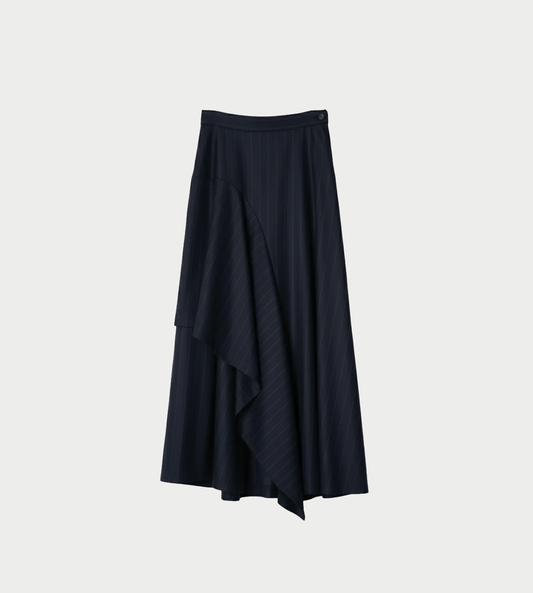 UJOH - Random Hem Flare Skirt Navy