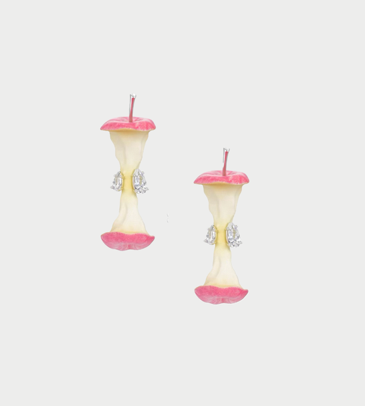 YVMIN - Apple Core Earring Red (Pair)