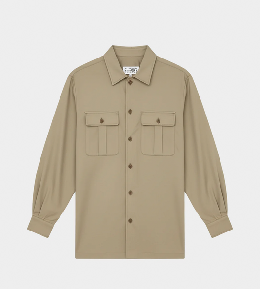 MM6 MAISON MARGIELA - Mini Dress Shirt Beige