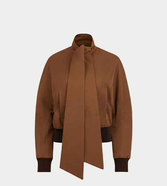 NINA RICCI - Bomber Jacket Chocolate Brown