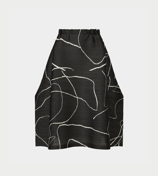 PLEATS PLEASE ISSEY MIYAKE - Pause Bounce Skirt Blk
