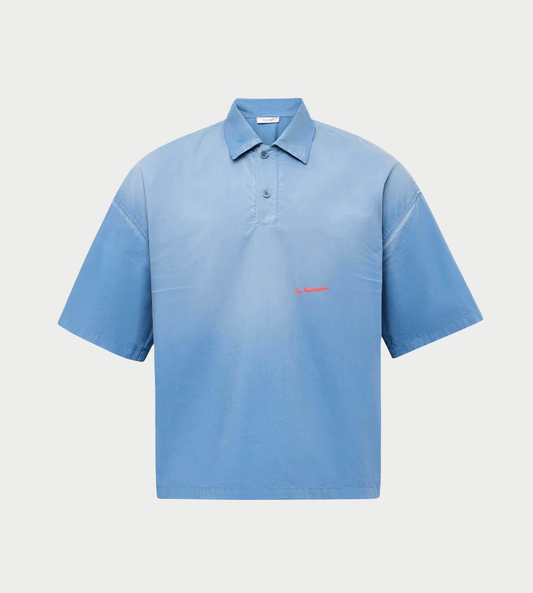 JW ANDERSON - Oversized Short-sleeve Polo Blue