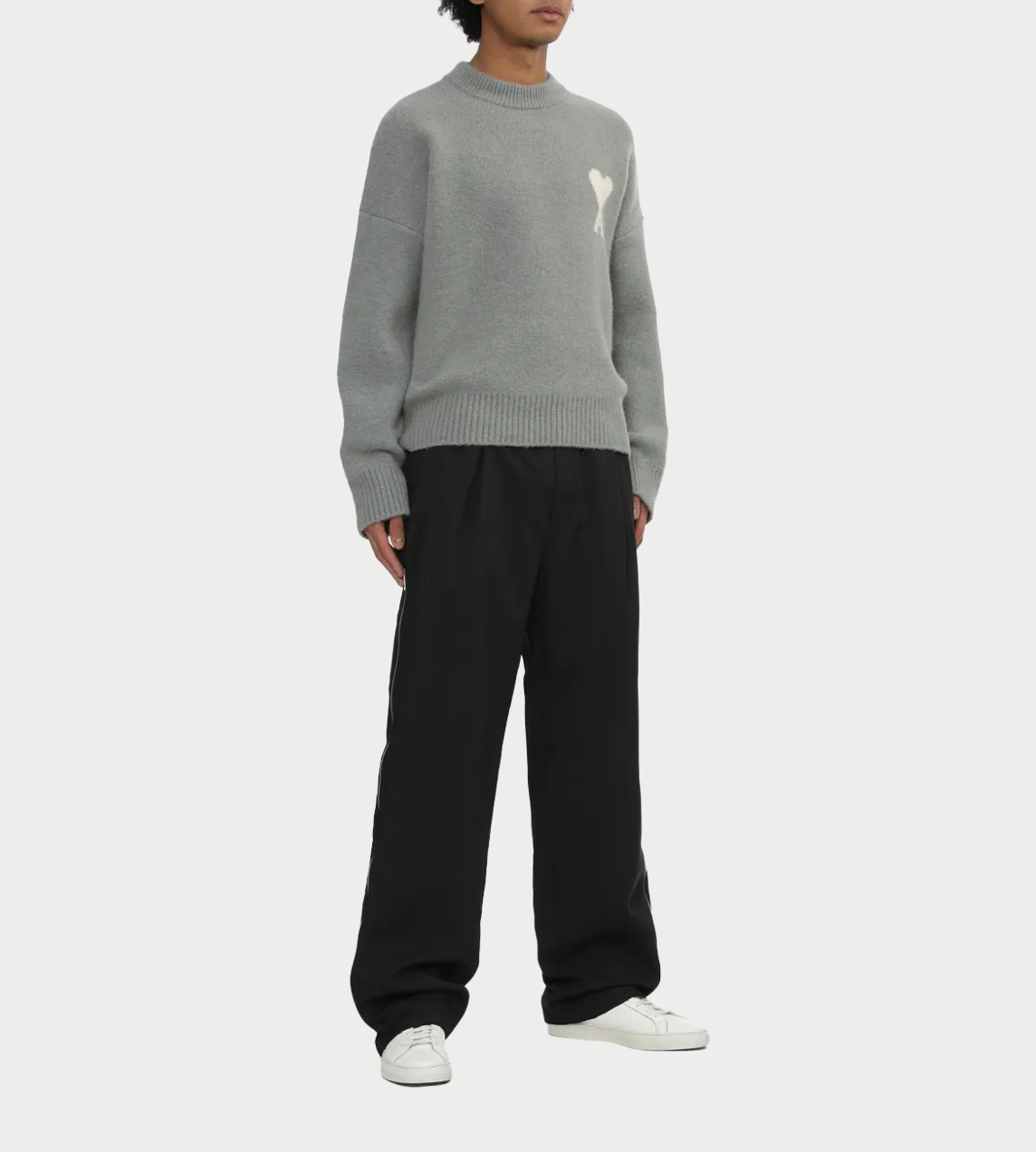 Zipper Detail Easy Pants Blk