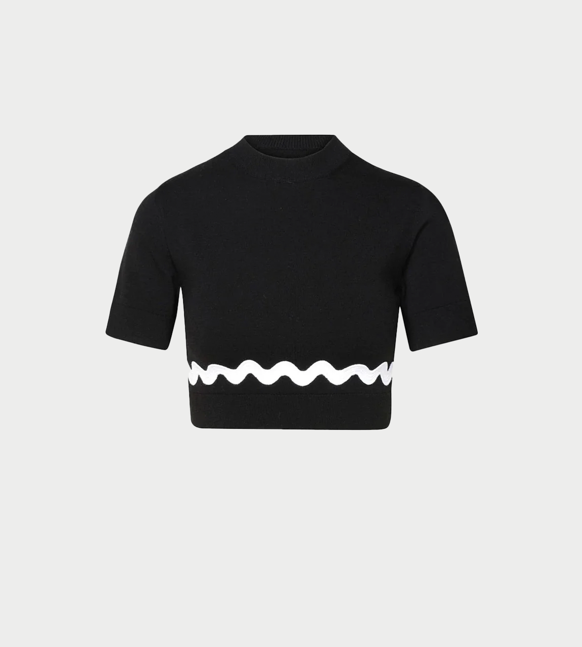Patou - Wave Cropped Sweater Black
