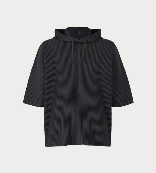 HOMME PLISSE ISSEY MIYAKE - Short-sleeve Hooded Top Blk
