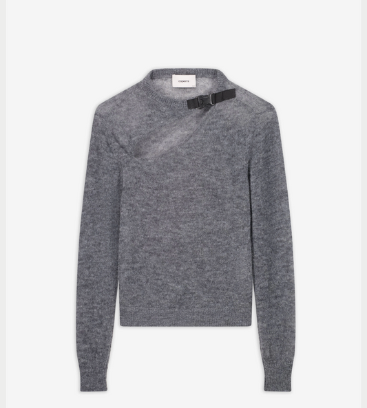 COPERNI - Buckle Cut-out Sweater Grey