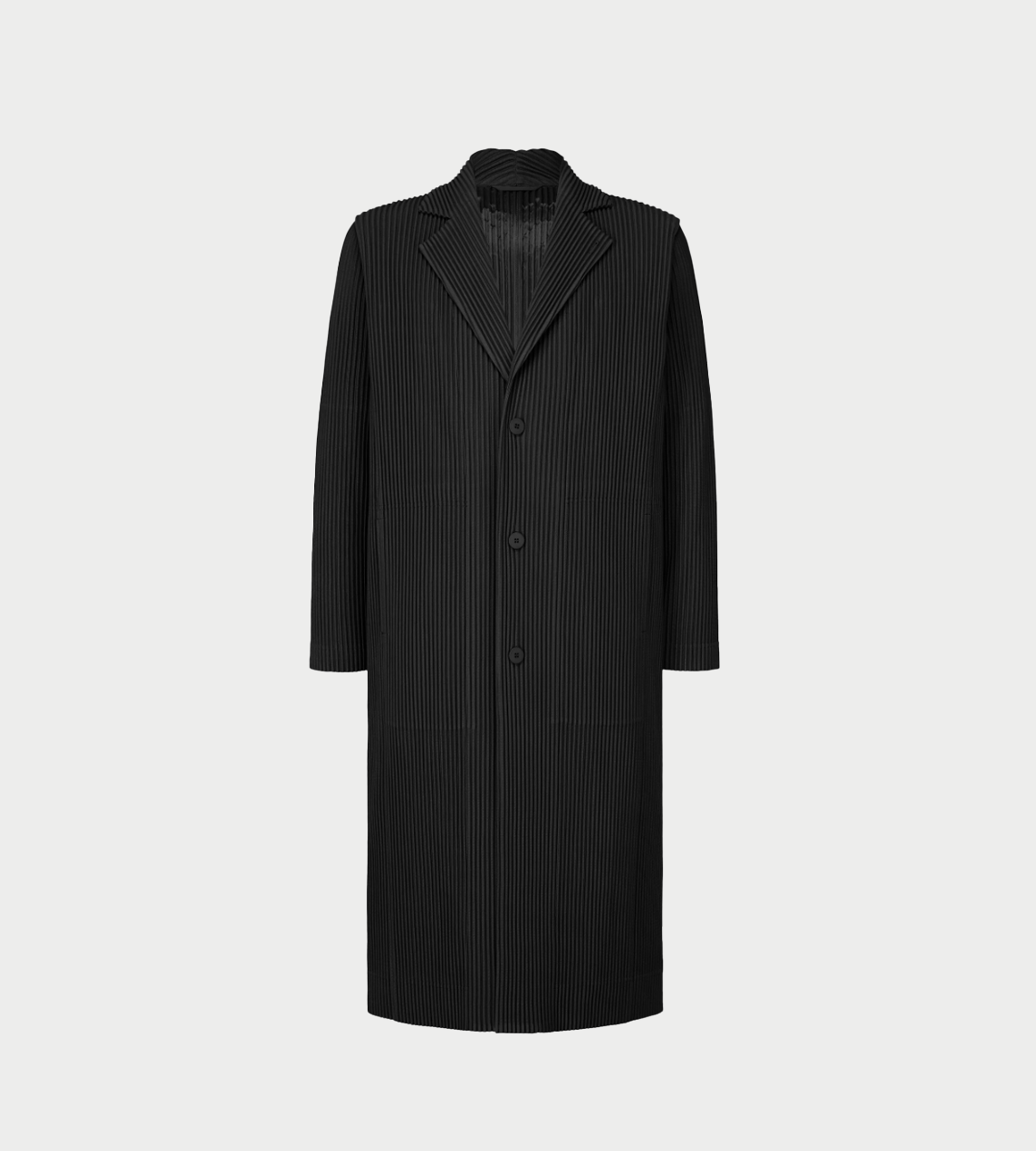HOMME PLISSE ISSEY MIYAKE - Tailored Pleats Long Jacket Blk