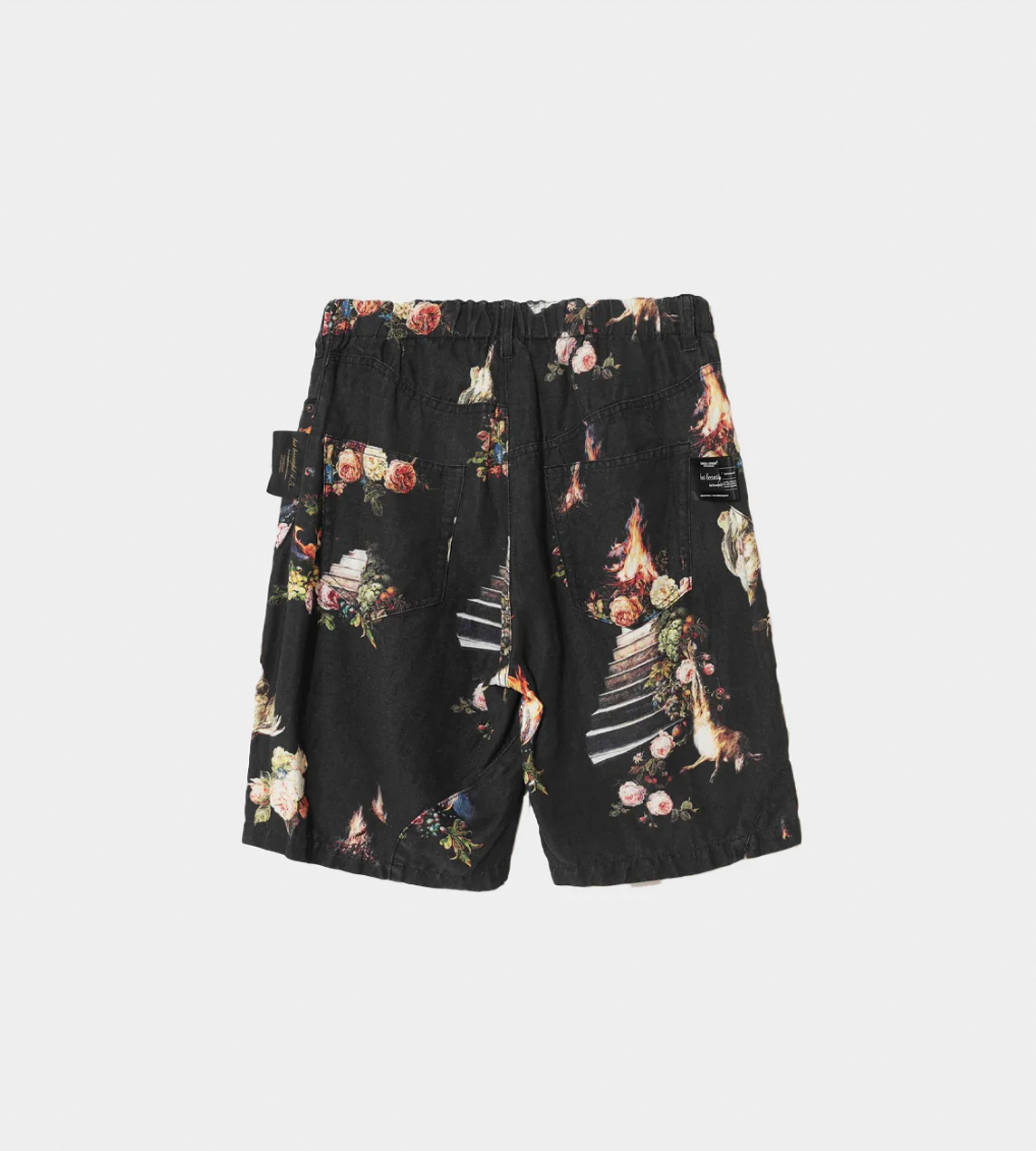 UNDERCOVER - All-over Flower Print Shorts Blk