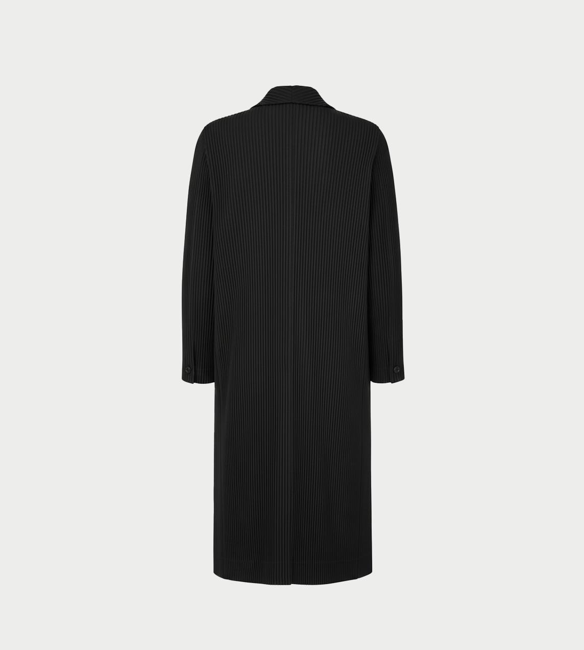 HOMME PLISSE ISSEY MIYAKE - Tailored Pleats Long Jacket Blk
