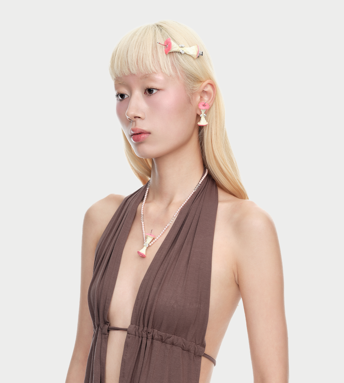 YVMIN - Apple Core Earring Red (Pair)