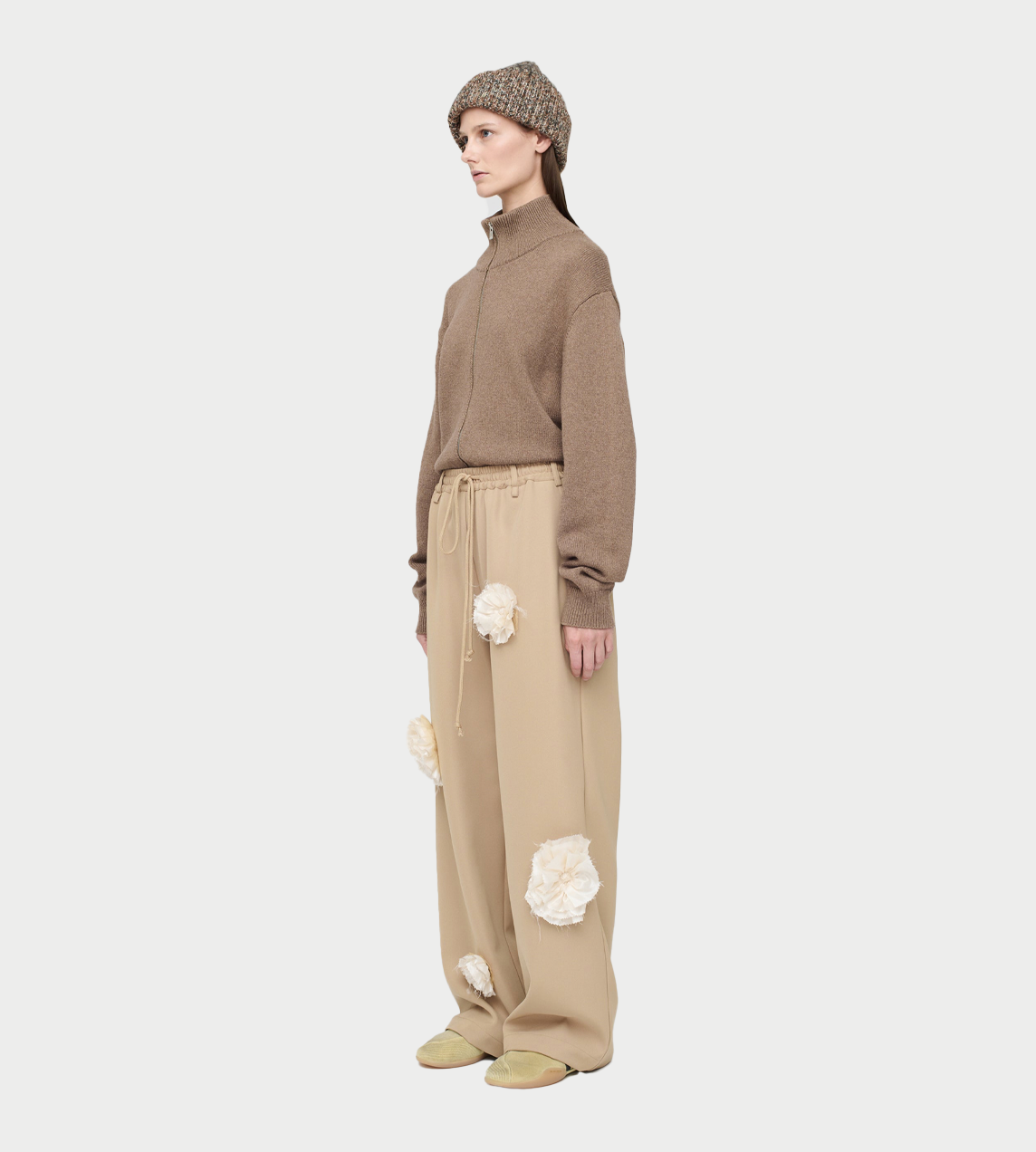 Flower Relax Lounge Pants Camel