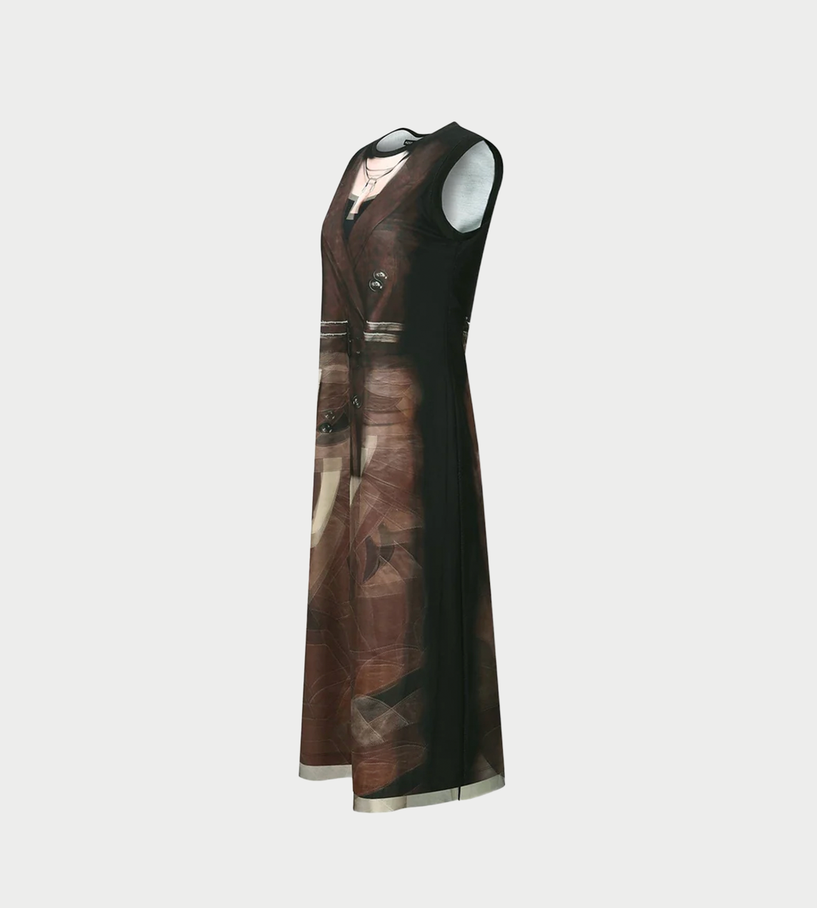 ANDERSSON BELL - Trench-coat-printed Dress Blk