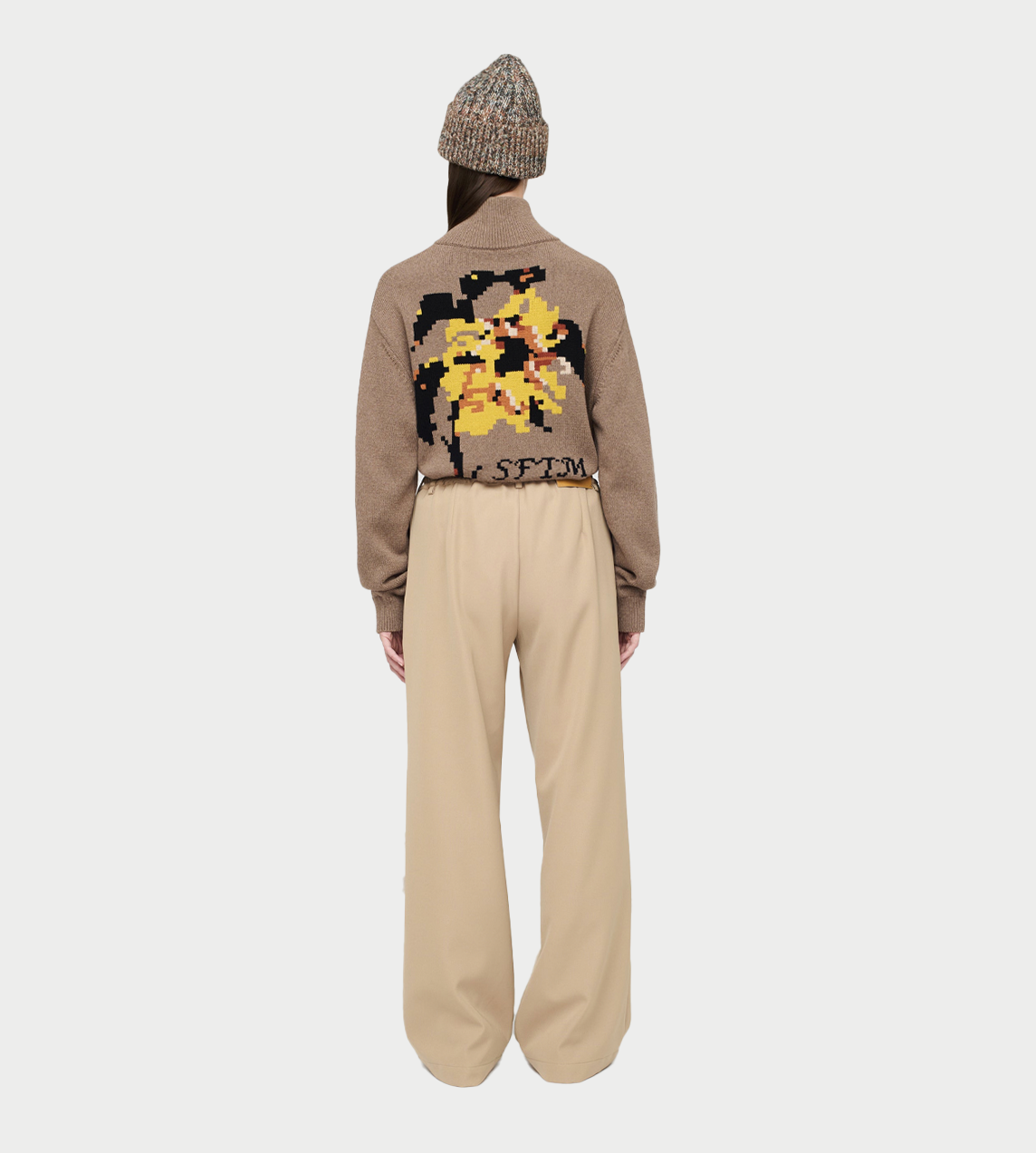 Flower Relax Lounge Pants Camel