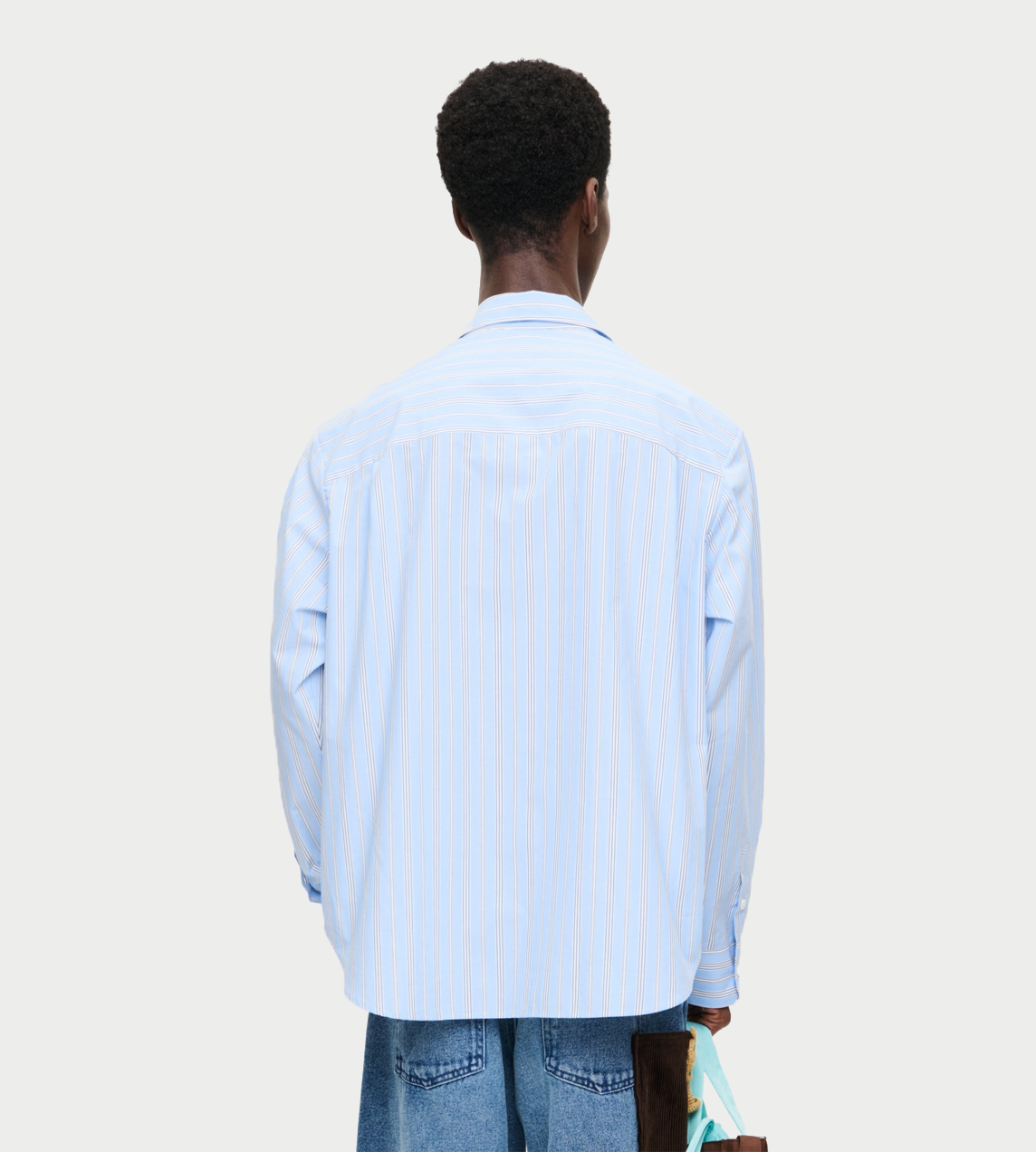 Hold Me Shirt In Blue Stripe