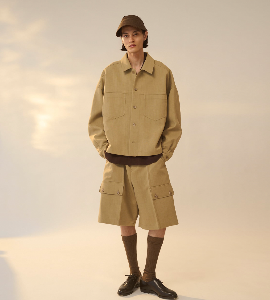 UJOH - Cropped Box Blouson Beige