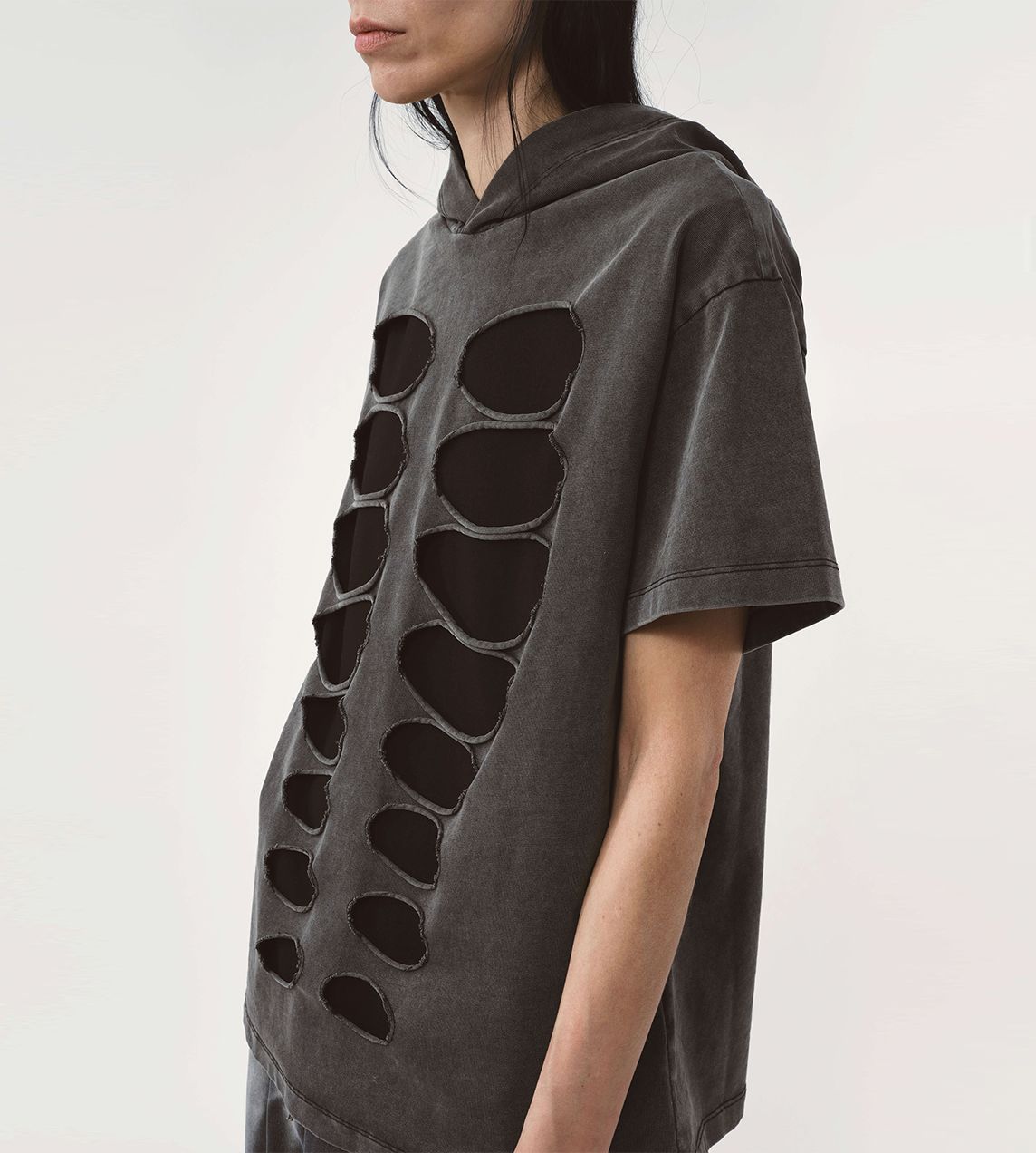 AVAVAV - Theo Hooded Tee Cut-out Grey