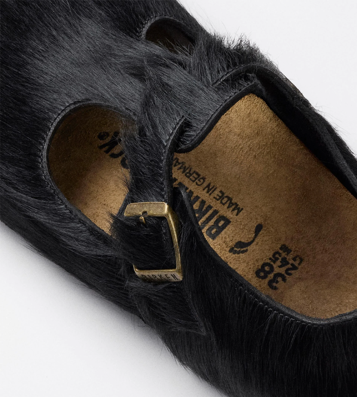 SFTM x Birkenstock Paris "The Rebel" Blk Pony Hair