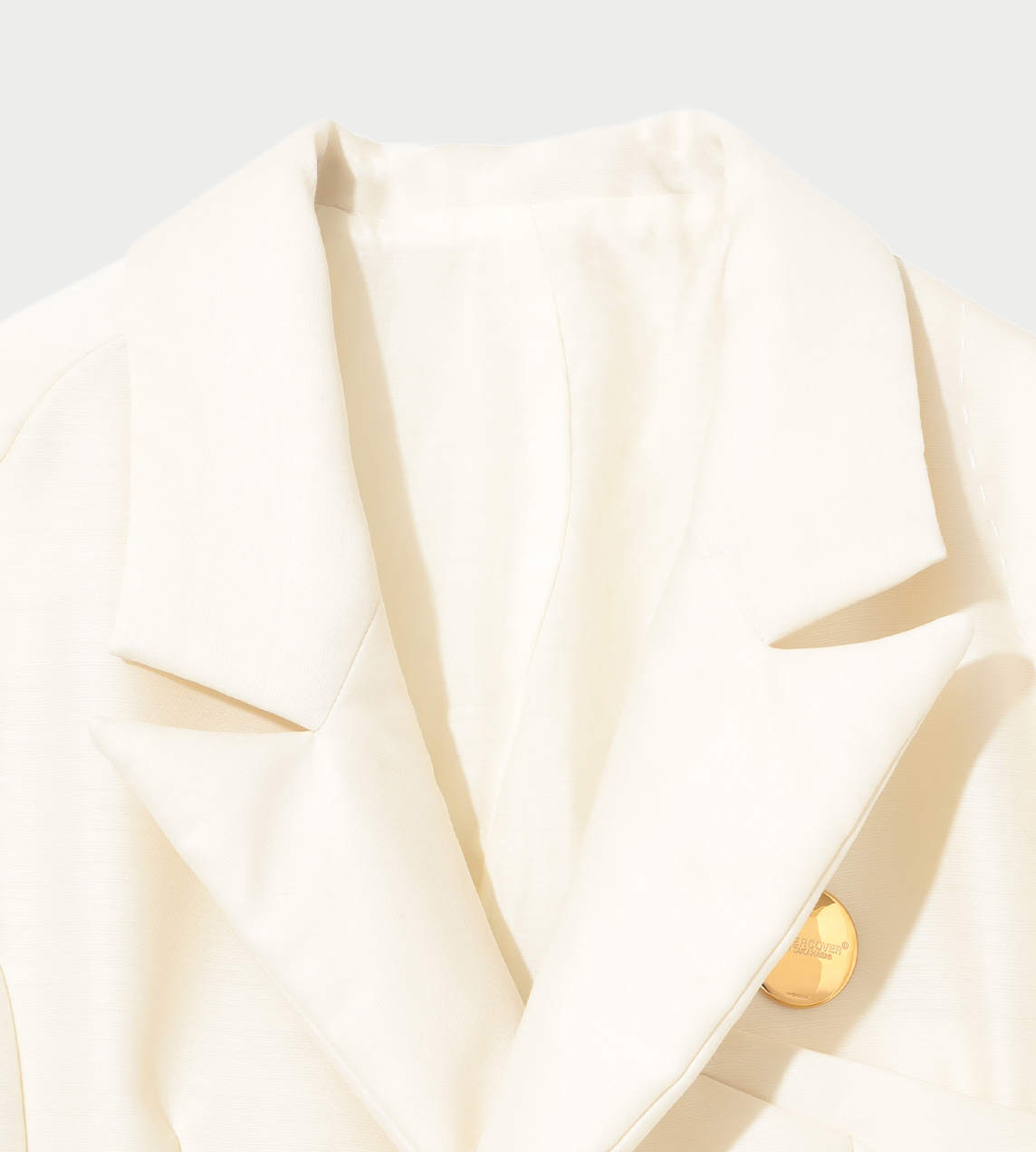 Double Taffeta Chain Belt Jacket White