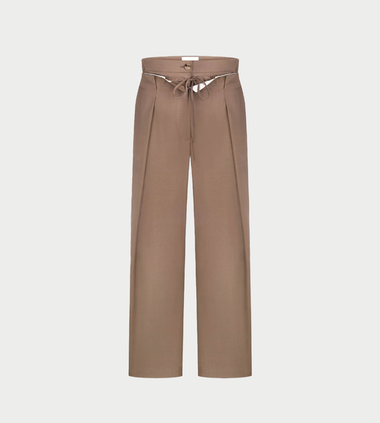 Litkovska - Pleated Pants With Drawstring Beige